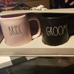 Rae Dunn BRIDE & GROOM Mug Set